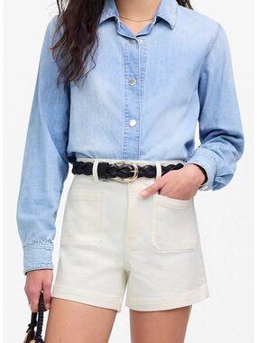 Madewell High Rise Sailor Short/Denim Emmett Short - Tile White Size 28 / 6